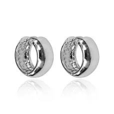 Серьги-колечки, цвет серебряный UD132