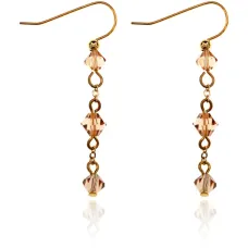 Серьги Три ромба, цвет желтый UD133-y