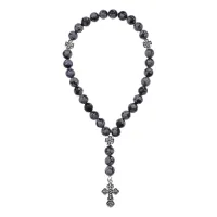 Православные четки, Обсидиан снежный 8мм CHH-01-11