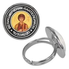 Безразмерное кольцо Святой великомученик и целитель Пантелеимон KLF-0096