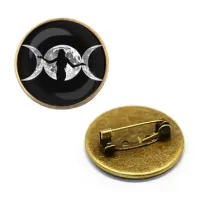 Значок Знак Богини, d.27мм, цвет бронз. ZNA005