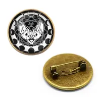 Значок Летучая мышь, d.27мм, цвет бронз. ZNA007