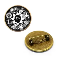 Значок Предсказания, d.27мм, цвет бронз. ZNA019