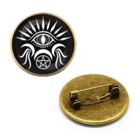 Значок Око, d.27мм, цвет бронз. ZNA020