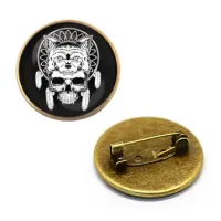 Значок Тотем Рыси, d.27мм, цвет бронз. ZNA040