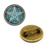 Значок Пентаграмма, d.27мм, цвет бронз. ZNA112