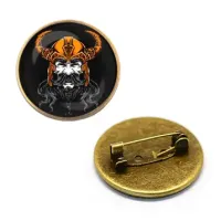 Значок Викинг, d.27мм, цвет бронз. ZNA133