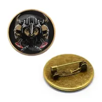 Значок Викинг, d.27мм, цвет бронз. ZNA141