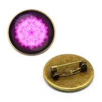 Значок Сахасрара чакра, d.27мм, цвет бронз. ZNA149