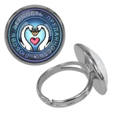 Безразмерное кольцо Два лебедя KLF-0165