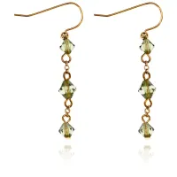 Серьги Три ромба, цвет зеленый UD133-g