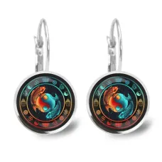 Серьги Рыбы Инь-Ян SEAP-0243