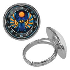 Безразмерное кольцо Крылатый скарабей KLF-0218