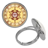 Безразмерное кольцо Звезда Давида KLF-0222