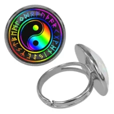 Безразмерное кольцо Инь-Ян KLF-0267