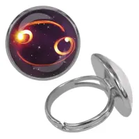 Безразмерное кольцо Знаки Зодиака - Рак KLF-0327