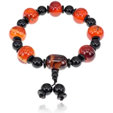Четки-браслет с Гуру-бусиной, натуральный агат BJBS-199-10