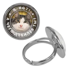 Безразмерное кольцо Я кот. А чего добился ты? KLF-0362