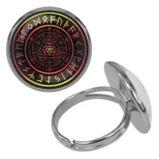 Безразмерное кольцо Магическая печать KLF-A011