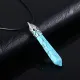 Большой маятник для биолокации на шнурке, бирюза BJK283-04