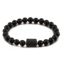 Браслет Знак Зодиака из шунгита Овен, 8мм BJBS-319-01