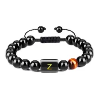 Браслет Z из черного агата, 8мм BJBS-320