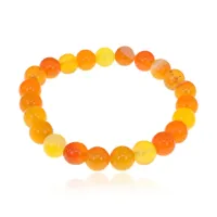 Браслет из полосатого оранжевого агата, 8мм BJBS-322