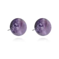 Серьги из камня Аметист, d.12мм SE173-03