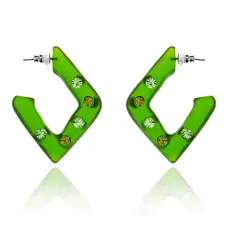 Серьги Ромб матовые UD136