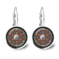 Серьги Мандала Инь-Ян SEAP-0281