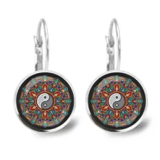 Серьги Мандала Инь-Ян SEAP-0281