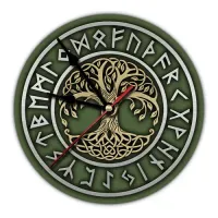 Часы настенные Древо жизни 20см, пластик MCH064