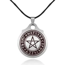 Амулет Защитная пентаграмма, мед.сталь XA001