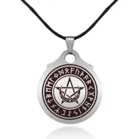 Амулет Лунный пентакль, мед.сталь XA023