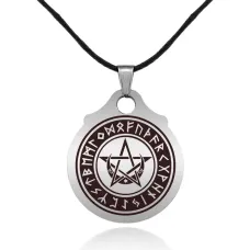 Амулет Лунный пентакль, мед.сталь XA023