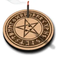 Подставка для благовоний Защитная пентаграмма, бук XP001