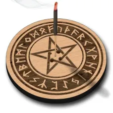 Подставка для благовоний Защитная пентаграмма, бук XP001