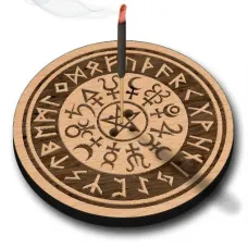 Подставка для благовоний Планетарный пентакль, бук XP018