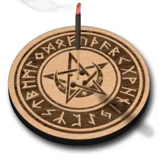 Подставка для благовоний Лунный пентакль, бук XP023