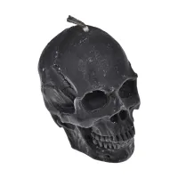 Свеча Череп БОЛЬШОЙ, 7,5х5х8см, цвет черный SVH048-01