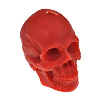 Свеча Череп БОЛЬШОЙ, 7,5х5х8см, цвет красный SVH048-02
