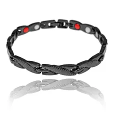 Магнитный браслет, 20,5см, цвет черный BSM022-1