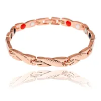 Магнитный браслет, 20,5см, цвет розово-золотой BSM022-6