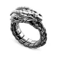 Кольцо Уроборос, темный металл, размер 9 KL147-9