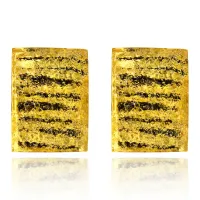 Серьги-клипсы с полосами, цвет желтый UD138