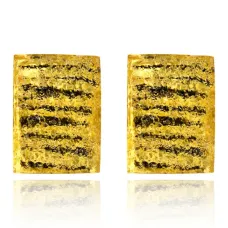 Серьги-клипсы с полосами, цвет желтый UD138