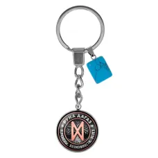 Брелок из нержавеющей стали Дагаз с синтетическим камнем Бирюза BKM-015