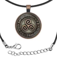 Кулон-амулет со шнурком Трискель ALK805