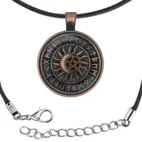 Кулон-амулет со шнурком Солнце и Луна ALK811