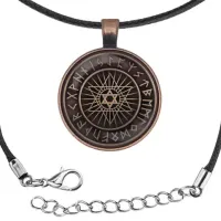 Кулон-амулет со шнурком Звезда Давида ALK813